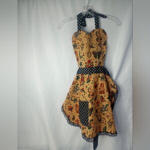 *Tattoo Print Lace HEMET Kitchen Apron